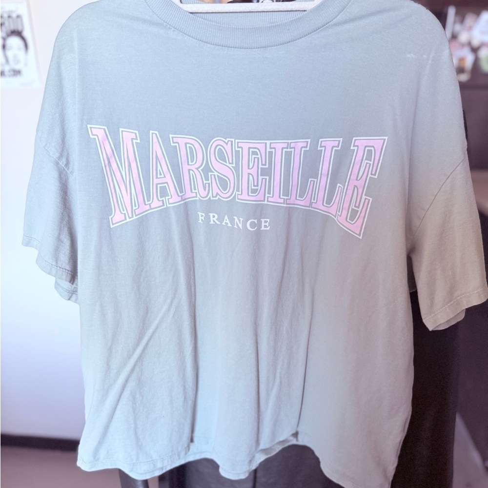 Marseille Graphic Tee in Sage Green